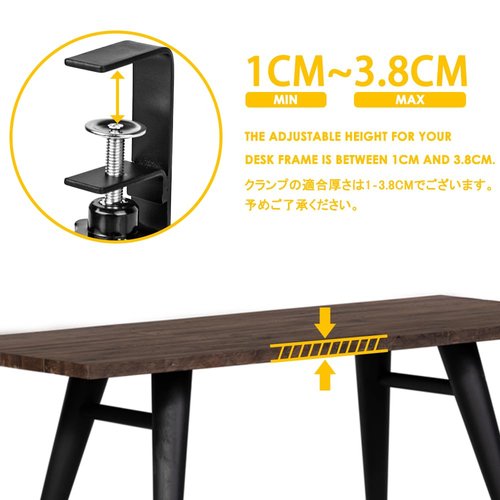 Baskiss Under Desk Clamp-on Organizer Drawers, Under Desk Clamp Storage Basket, Space Saving, No Need to Drill Hole Suitable for Home Office Art Supply Storage Trays