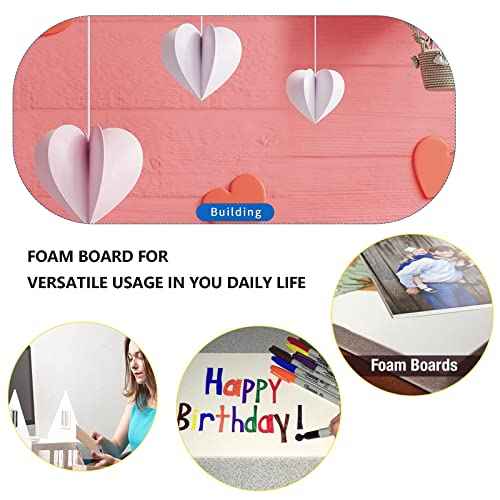 15 Pack White Foam Board for Projects, 12 x 16.5Inch Foam Core Baking Board Mat Board Center, 3/16Inch Thick Polystyrene Foam Sheet for School, Presentation, Signage & Art Crafting