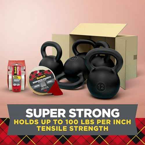 Scotch Strapping Packaging Tape, 1.88 in x 360 in (48 mm x 9.14 m), 36/case
