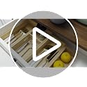 MapleGrace Bamboo Drawer Organizer Set - 5 pcs Natural Wood Storage Bins