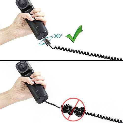 (Value Pack of 20 360¡Æ Phone Cord Detangler Landline Telephone Extended Rotating Black