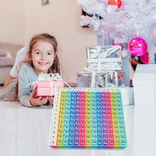 12x12 Multiplication Game Table Kids Math Learning Posters, Fidget Popper Educational Math Tools Fidget Popular Toys Relieve Stress and Create Various Math Operations