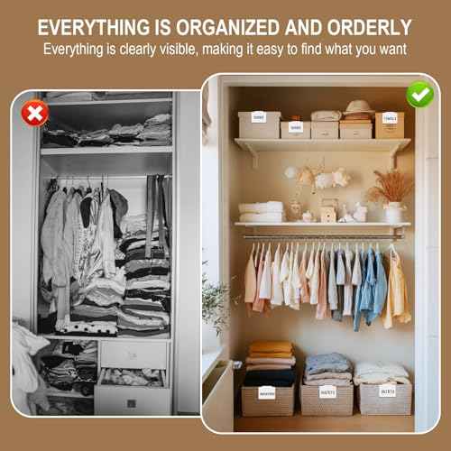 12pcs White Basket Labels Clip On for Storage Bins, Removable PVC Labels for Baskets with Holders, 3.5x2.7 Inches