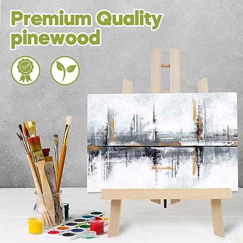 CONDA Tabletop Easel, Portable A-Frame Tripod Tabletop Easel Set for Painting Party & Displaying Canvases, Photos, Display Tripod Holder Stand for Students Kids Beginners£¨16 Pack 11.8 inch£©