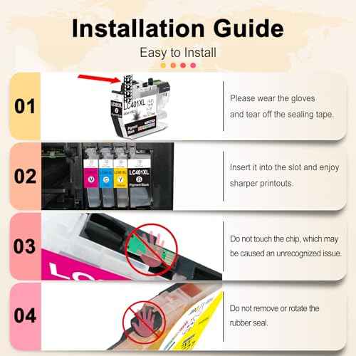 Miss Deer LC401XL Ink Cartridges for Brother Printer 5-Pack, Compatible Replacement for Brother LC401 XL LC 401XL for MFC-J1010DW MFC-J1012DW MFC-J1170DW (2 Black, 1 Cyan, 1 Magenta, 1 Yellow)