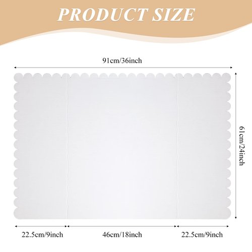 12 Pcs 24 x 36 Inch Trifold Poster Display Boards White for Science Fair Presentation Projects Photo Exhibition Display Tri fold Board Foldable Paperboard for School Supplies Bulk Business