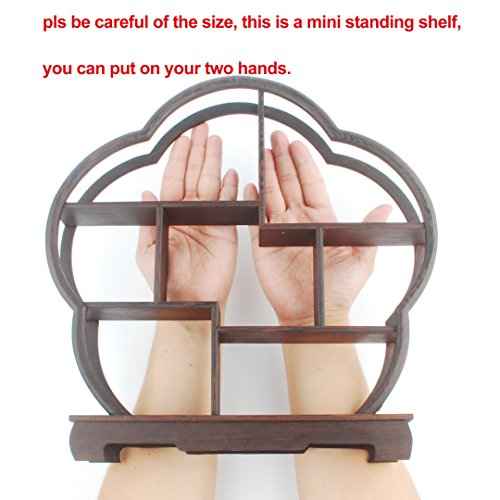 NWFashion Chinese Wooden Assemble Display Stand Symmetric Short Floor Curio Cabinets Shelf (3)