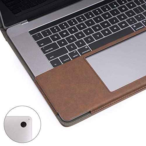 TYTX Compatible with MacBook Air 15 inch Case 2023 2024 Release M3 A3114 M2 A2941 with Liquid Retina Display & Touch ID Laptop Sleeve Protective Folio Book Cover with Vents (Dark Brown)