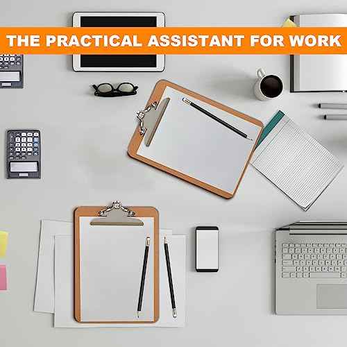 HERKKA 18 Pack Hardboard Office Clipboards - A4 Letter Size, ECO Friendly