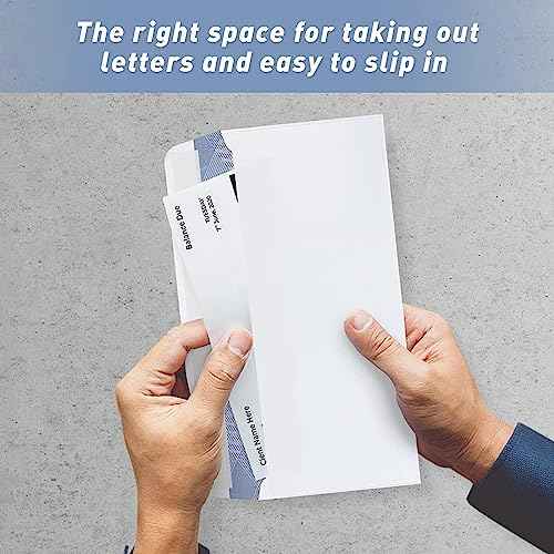 750#8 Self Seal Business Envelopes, PANDRI No.8 Double Window Design for Business and Quickbooks Check(invoice not fit), Documents Secure Mailing - Number 8 Size 3 5/8 X 8 11/16-24LB