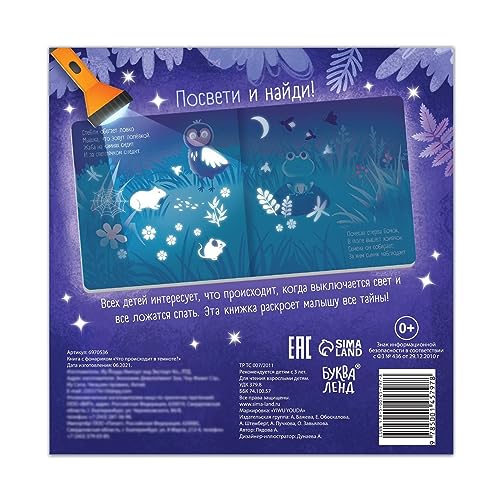 Russian Kids Book with Flashlight - Educational Board Book for Ages 12+