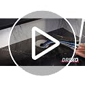 Drexo L-Shaped Wooden Reception Desk - Brown & Black, 71"L x 42"W x 41"H, Left
