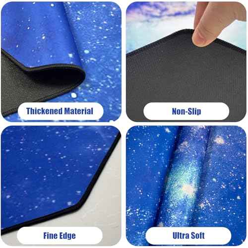 USTIDE Large Nonslip Gaming Chair Mat Blue Office Desk Chair Mat for Hardwood Floor Computer Carpet for Gaming Room 51"x51"