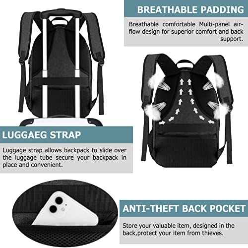 Lunch Backpack, Insulated Cooler Lunch Bag Backpack, Large School Backpacks for Teen Boys Water Resistant Back Pack Gift for Men Fit 17 Inch Laptop,