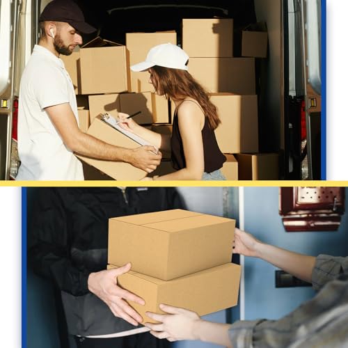 EZALFTIN 6x6x4 Inch Small Shipping Boxes - 30 Pack Brown Corrugated Cardboard for Packing & Mailing