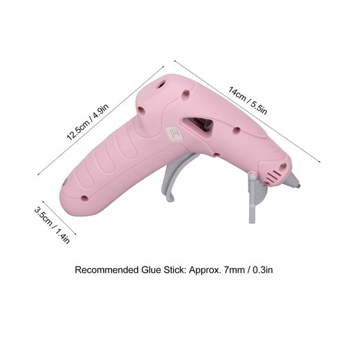 Cordless Hot Glue Gun, Rechargeable Handcraft Anti Scald Mouth Electric Glue Gun Wireless Heat Gun with 30 Glue Stick for Office School Home Repairs