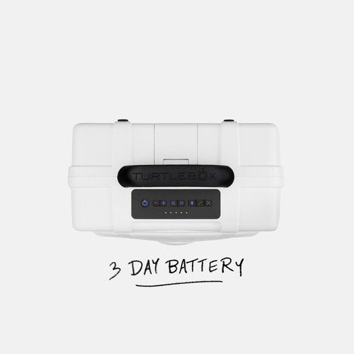 Turtlebox Original Gen 3: Portable Outdoor Bluetooth Speaker – Ultra-Loud (120dB), Waterproof (IP67), Rugged, Impact-Resistant, 3-Day Battery | Party Mode: Unlimited Pairing for Stereo Sound, White