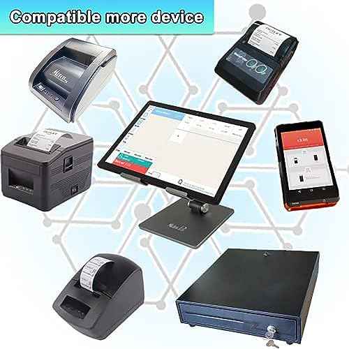 MRBOSS 2¡° 58mm POS Cash Register Portable Thermal Receipt Printer with High Speed Printing USB+Bluetooth Interface for Supermarket Restaurant Retail Sales Kitchen Support Windows Android MAC