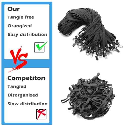 30Pcs Lanyards for Id Badges and 30 Pcs Clear Plastic Horizontal Name Badge ID Card Holders, Neck Lanyards with Metal Clip Waterproof Resealable Name Tag Badge ID Card Holders, Black