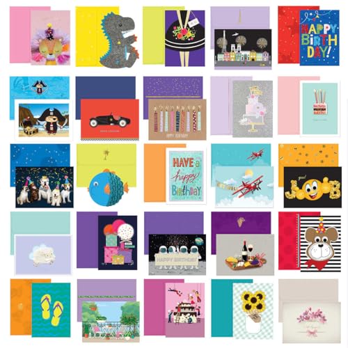 Hand-Crafted All Occasion Greeting Cards, 25 Count