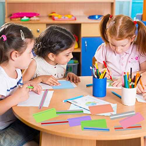 16 Pcs Guided Reading Strips Sentence Strips Highlight Strips Colored Overlay Highlight Bookmarks for Children Teacher Dyslexia Reading Tools