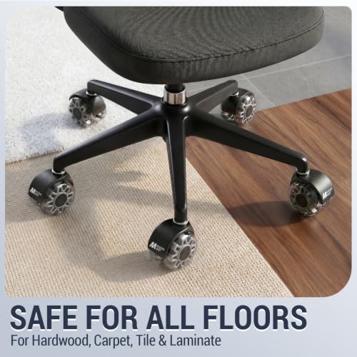 MASTERY MART 2.5-Inch Office Chair Casters Wheels Replacement - Universal 11x22mm Grey