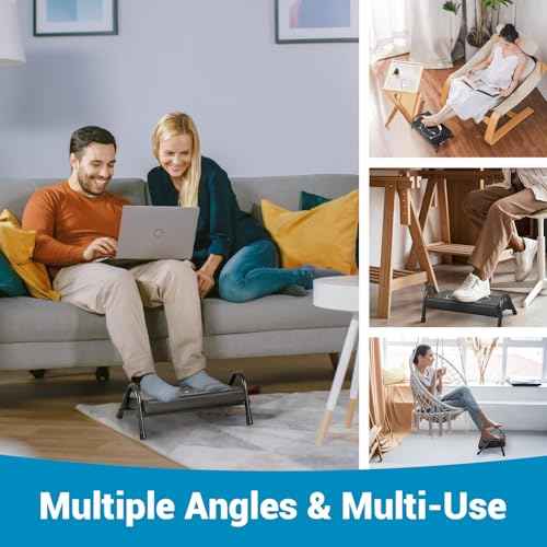 Foot Rest for Under Desk at Work,Ergonomic Foot Rest for Office Use, Heights,Relieving Pain in Lower Back, Hip, Knee(Black with Kitten) (Black and Kitten)