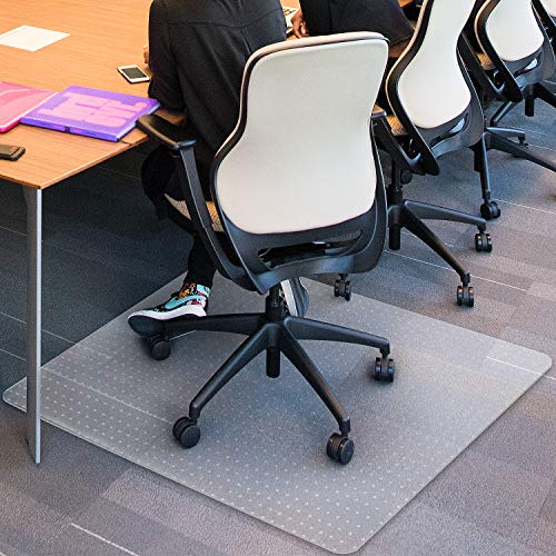 Azadx Office Chair Mat for Carpet Desk Chair Mat for Carpeted Floors Large Floor Mat for Office Chair on Low, Standard and No Pile Carpeted Floors Durable Carpet Protector Mat (45x 53'' Rectangle)