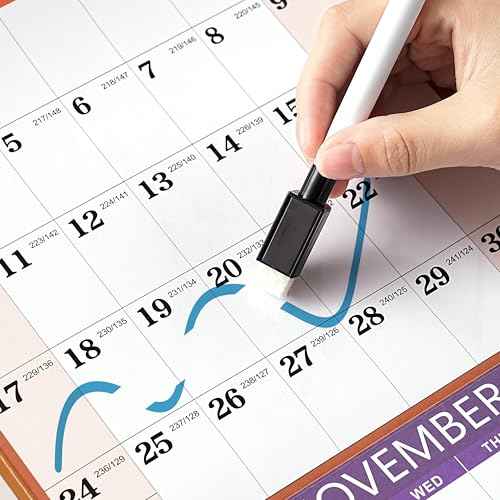 2026 Dry Erase Calendar - Dry Erase Wall Calendar 2026, Yearly Wall Calendar, Jan. 2026 - Dec. 2026, 34.6" x 22.9", Wet & Dry Erase Laminated, Vertical/Horizontal, Reversible - Colorful