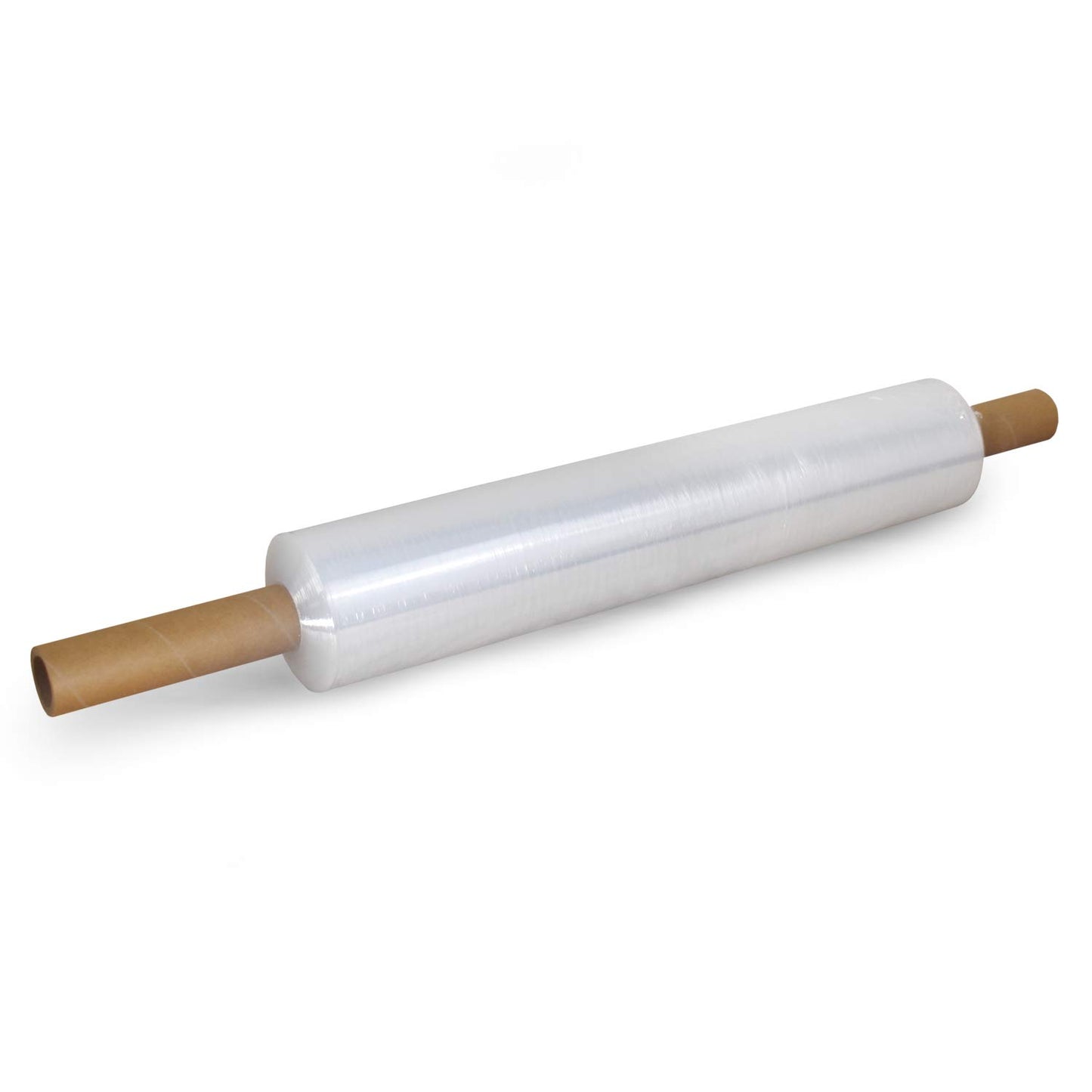 IDL Packaging 20" x 1000' Hand Stretch Wrap Roll of 80 Gauge with Extended Cardboard Handles (1 Roll) - Extra Sticky Clear Plastic Wrap Film - Pallet Wrap Stretch Film for Packing, Shipping & Moving