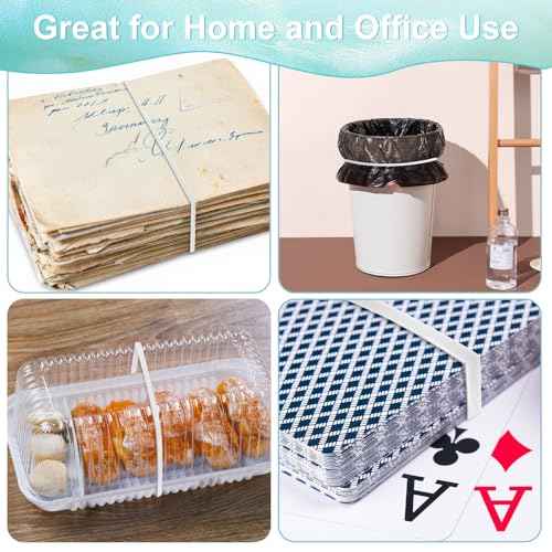 Large Rubber Bands, 120 Pcs Big Rubber Bands, 7x1/8 Inches, White Rubber band, Giant Elastics for Office