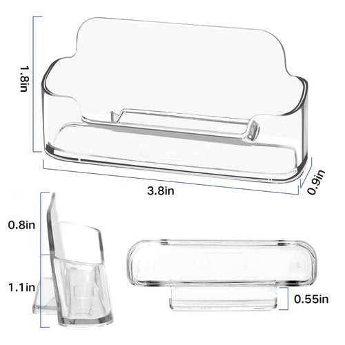 vrupin 16 Pack Business Card Holder for Desk,Clear Acrylic Business Card Stand Plastic Desktop Business Card Display Holders Office for Exhibition, Home & Office