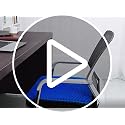Helishy Gel Seat Cushion 1.65in Double Thick Blue – 16.5x14.5in Tailbone, Sciatica Pain Relief