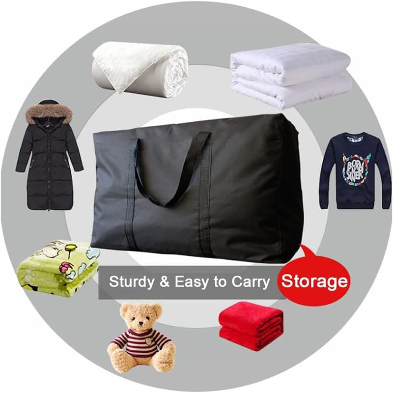 1 Pack 60L Sturdy Oversized Storage Bag for Moving, Traveling,A Durable Backpack with Double Zippers and Reinforced Handles,Small