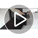 STANI 25" H 3-Drawer Mobile File Cabinet with Lock, Black, Under-Desk Locking Office Cabinet