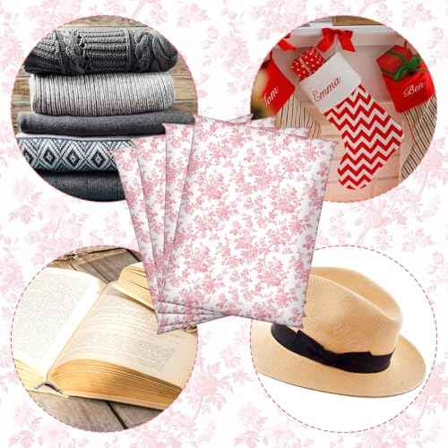 SATINIOR 200 Pack Coquette Poly Mailer 10x13 in Pink Floral Designer Waterproof Self Seal Shipping Mailers Bags for Small Business Large Mailing Envelopes Bulk Tear Resistant Packaging
