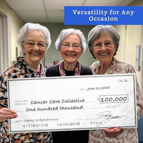 Giant Check (38 x 16 inches) - Big Checks for Presentations, Awards, Donations, Ceremonies and Events