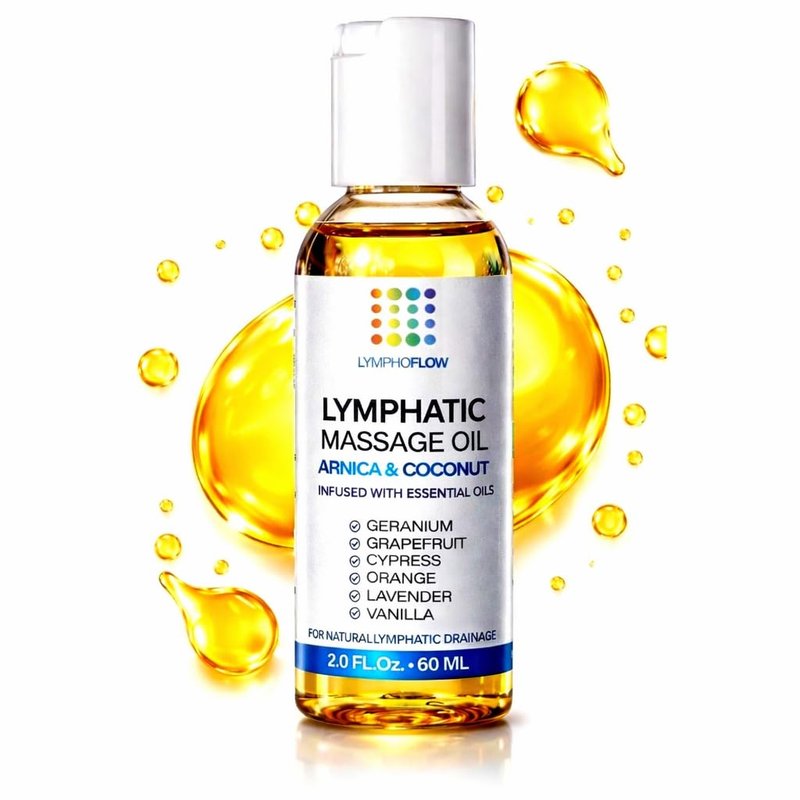 Lymphatic Drainage Massage Oi for Massage Therapy - Arnica and Coconut Oil for Manual Lymph Drainage & Post Surgery Recovery for Liposuction, 360 Lipo, BBL,Tummy Tuck, Lymphedema, Lipo Foam-2.0 oz