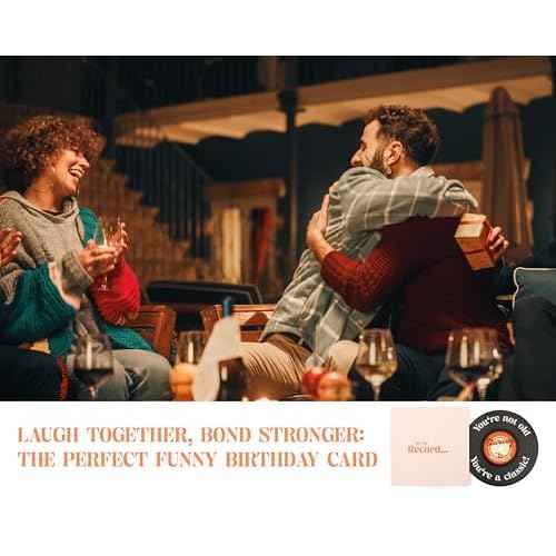 Funny Birthday Gift for Men and Women - For the Record Vinyl Birthday Card with Envelope | 30th, 40th, 50th, 60th, and 70th Birthday Gifts for Her, Him, Sister, Best Friend