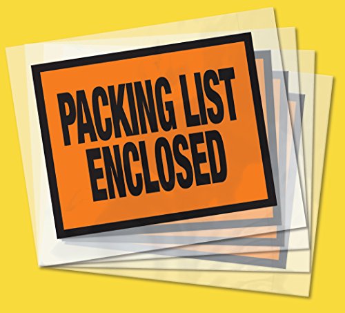 Security View Packing List Envelopes 5.5 x 4.5 Inches, Waterproof Self-Sealing, 500-Count