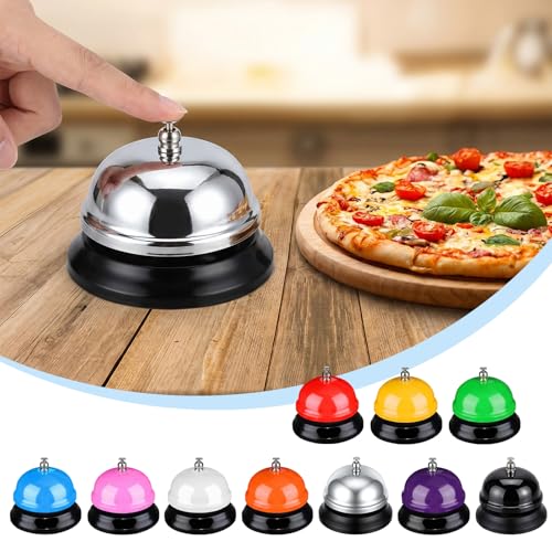 10 Pcs Colorful Metal Desk Call Bells - 3 Inch Service Bells for Restaurant, Office, Pet Training