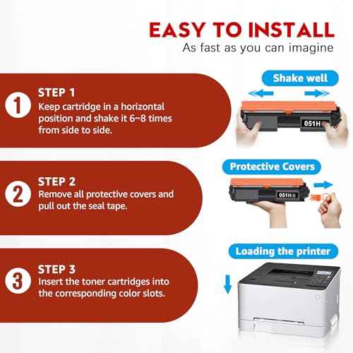 Toner Kingdom 051H 051 Toner Cartridge Black Replacement for Canon 051H Toner Cartridge 051 for Canon ImageCLASS MF267dw MF264dw MF269dw MF266dn MF263dn LBP162dw LBP161dn Printer (2 Black)