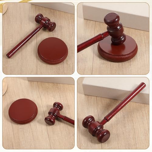 Handcrafted Walnut Gavel Set with Sound Block for Legal & Ceremonial Use