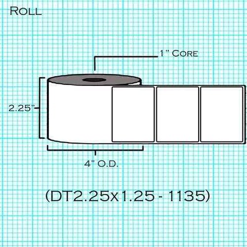IDEALSEAL Compatible Replacement for 2.25 x1.25 Top Coated Direct Thermal Labels UPC 1135 Labels Per Roll (12) Resistant to Scratches and Smudges, for Zebras 2844, ZD410, ZP450, ZP500, ZP505
