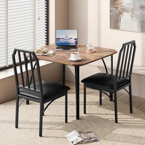 IDEALHOUSE Dining Table Set for 2 – Farmhouse Kitchen Table with 2 Chairs