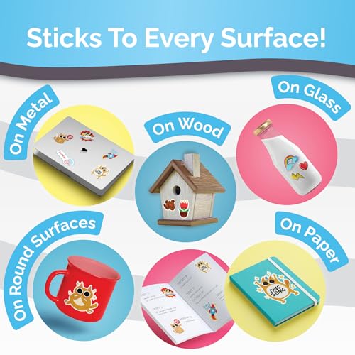 Premium Printable Vinyl Sticker Paper for Inkjet & Laser Printer - 56 Sheets - Glossy White - Self-Adhesive Waterproof Sheets - Dries Quickly & Vivid Colors - Holds Ink Well - Tear Resistant