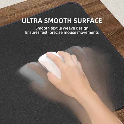 3 in 1 Wireless Charging Mouse Pad, Gaming Mousepad with Wireless Charger Multiple Devices Compitable with Watch/iPhone/Airpods, Large Desk Mat 80 x 40cm,Desk Pad for MacBook, PC, Laptop-Black