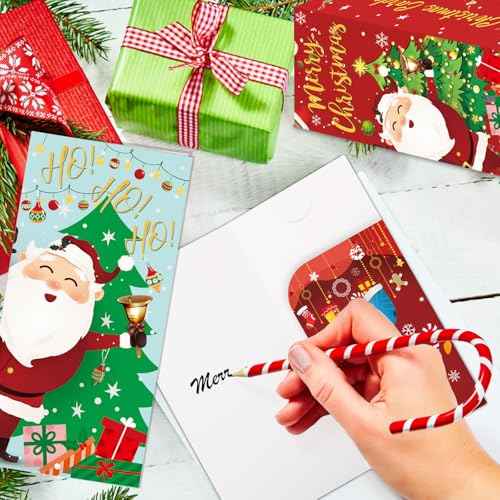 30 Pack Christmas Money Holders for Cash Gift Set,Christmas Money Cards with Envelopes,Cash Gift Card Holders,6 Design