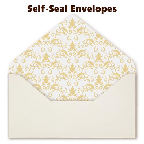 XXINMOH 90 Pieces Stationery Set with Envelopes (60 Vintage-Style Paper Sheets + 30 Envelopes), Gold Border Letter Writing Paper and Envelopes for Love Letter, Party Invitations