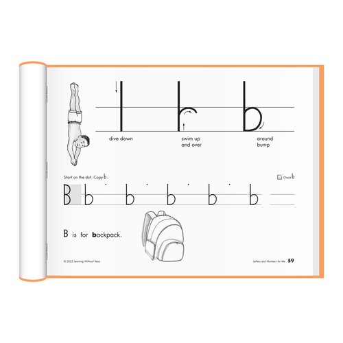 Learning Without Tears Letters and Numbers for Me Student Workbook, Age 5+, Preschool, Handwriting Practice, Writing Book, School & Home, Language Arts, Tutoring, Sensory